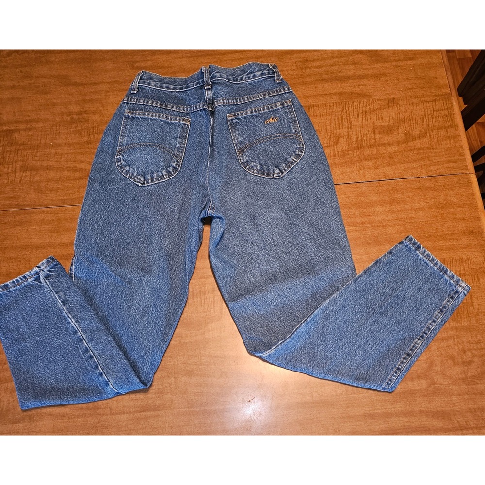 Vintage 80s Blue Jeans 8 Petite Medium Wash High Waist Mom tapered Jeans USA WJ4